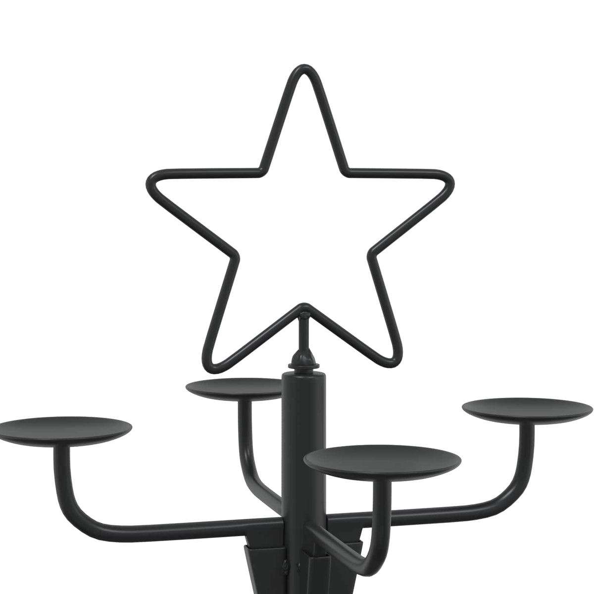 Metal Christmas Tree with Holder KUOPIO Steel Black 150 cm