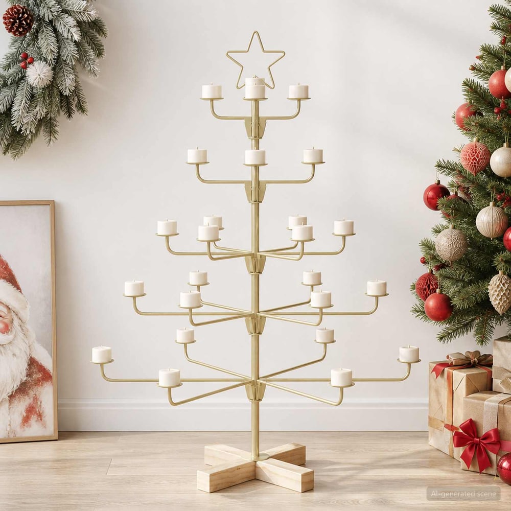 vidaXL Metal Christmas Tree with Holder KUOPIO Steel Black