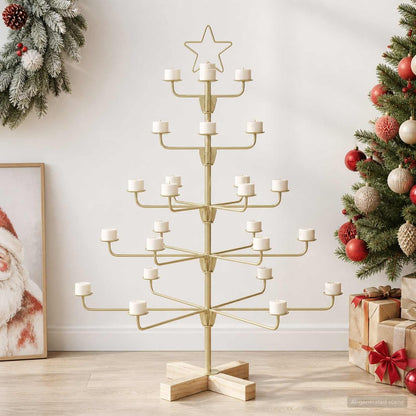 vidaXL Metal Christmas Tree with Holder KUOPIO Steel Black