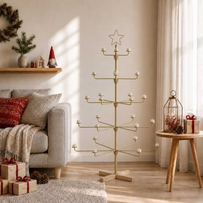 vidaXL Metal Christmas Tree with Holder KUOPIO Steel Black