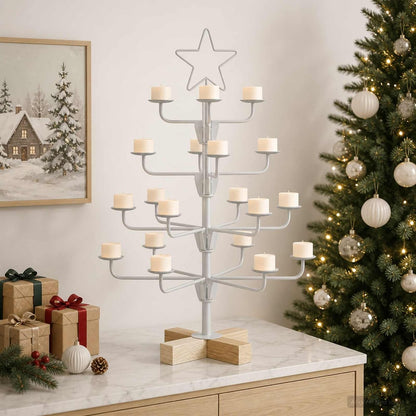 vidaXL Metal Christmas Tree with Holder KUOPIO Steel Black