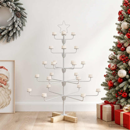 vidaXL Metal Christmas Tree with Holder KUOPIO Steel Black