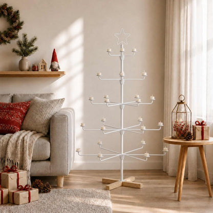 vidaXL Metal Christmas Tree with Holder KUOPIO Steel Black