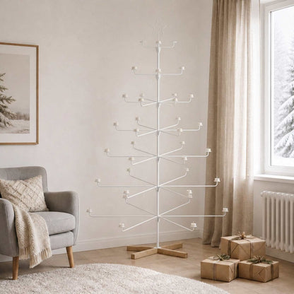 vidaXL Metal Christmas Tree with Holder KUOPIO Steel Black