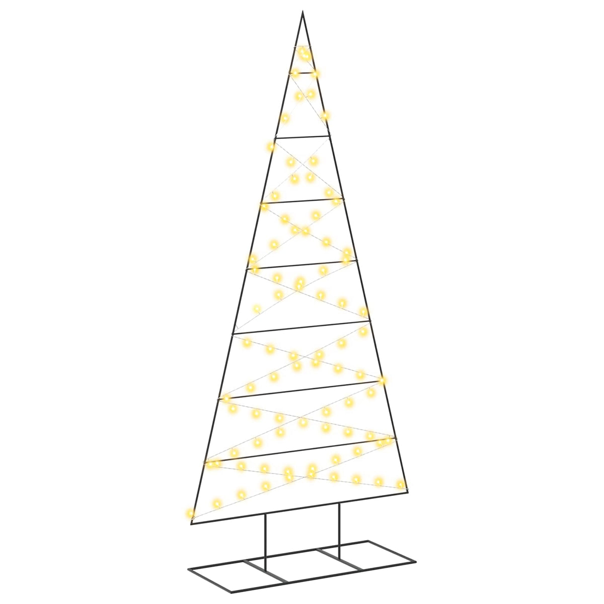 vidaXL Metal Christmas Tree with Triangle Stand KUOPIO 210 cm 2