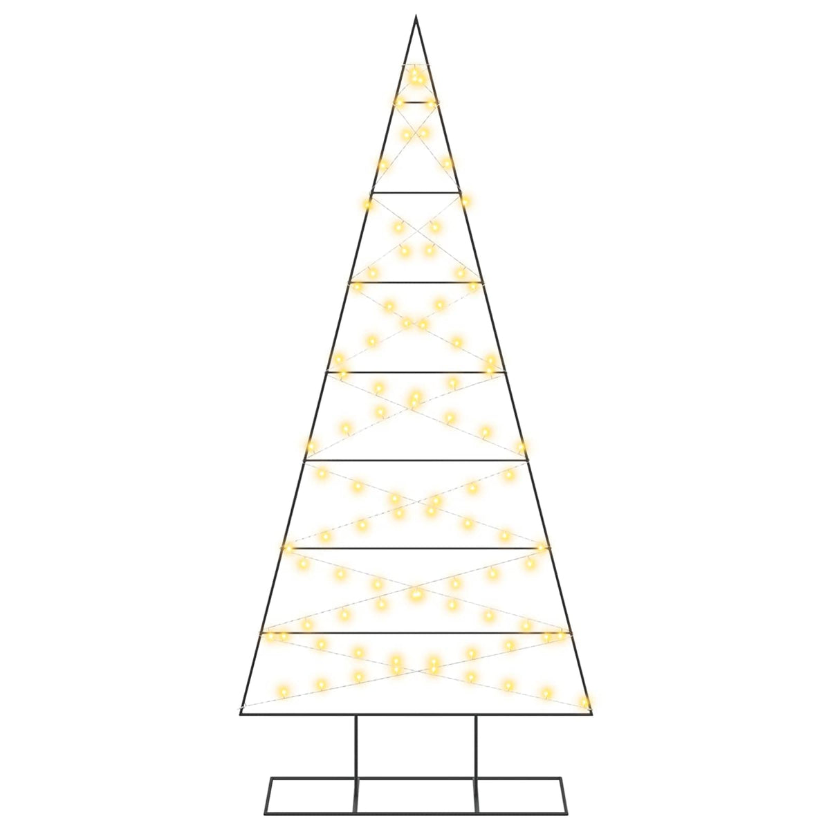vidaXL Metal Christmas Tree with Triangle Stand KUOPIO 210 cm 4