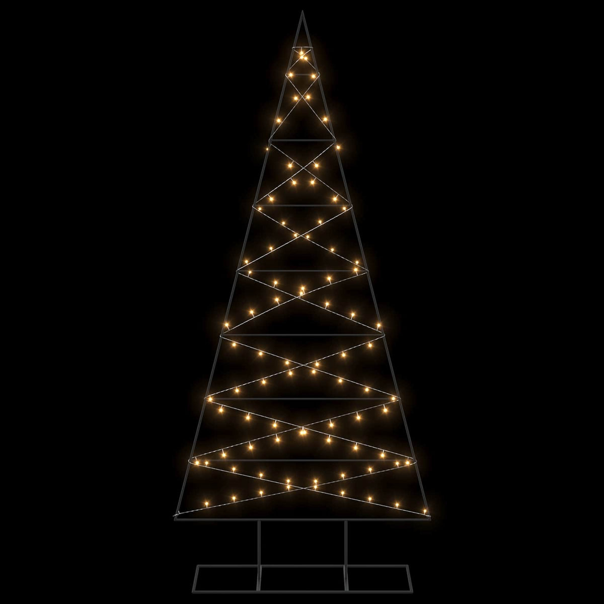 vidaXL Metal Christmas Tree with Triangle Stand KUOPIO 210 cm 5