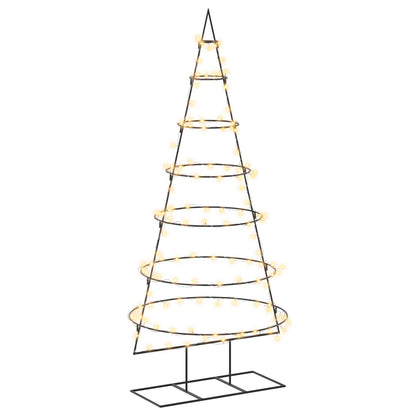 vidaXL Metal Christmas Tree with Stand KUOPIO 180 cm Warm White Steel 2