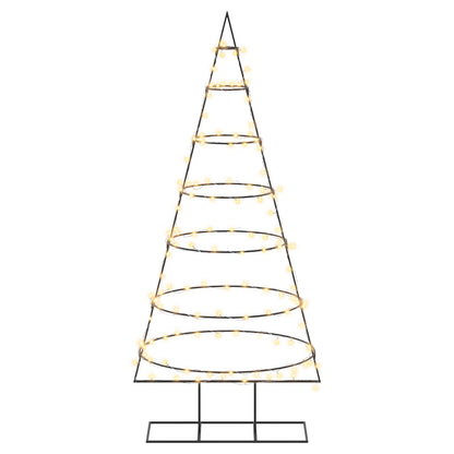 vidaXL Metal Christmas Tree with Stand KUOPIO 180 cm Warm White Steel 4