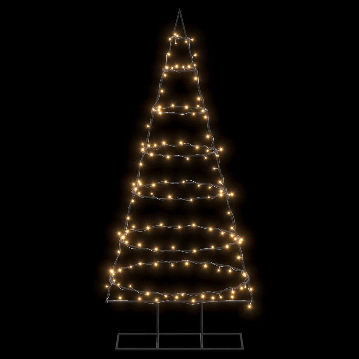 vidaXL Metal Christmas Tree with Stand KUOPIO 180 cm Warm White Steel 5