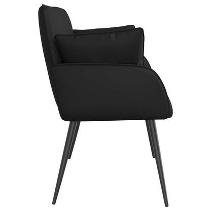 2 Seater Sofa with Metal Legs 2-Seater Faux Leather Black