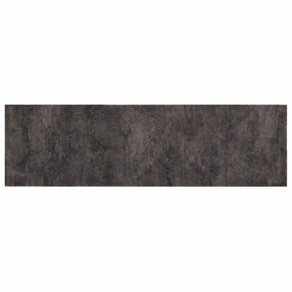 vidaXL Kitchen Rug Black Concrete 300 x 60 cm 100% Polyamide Washable 2