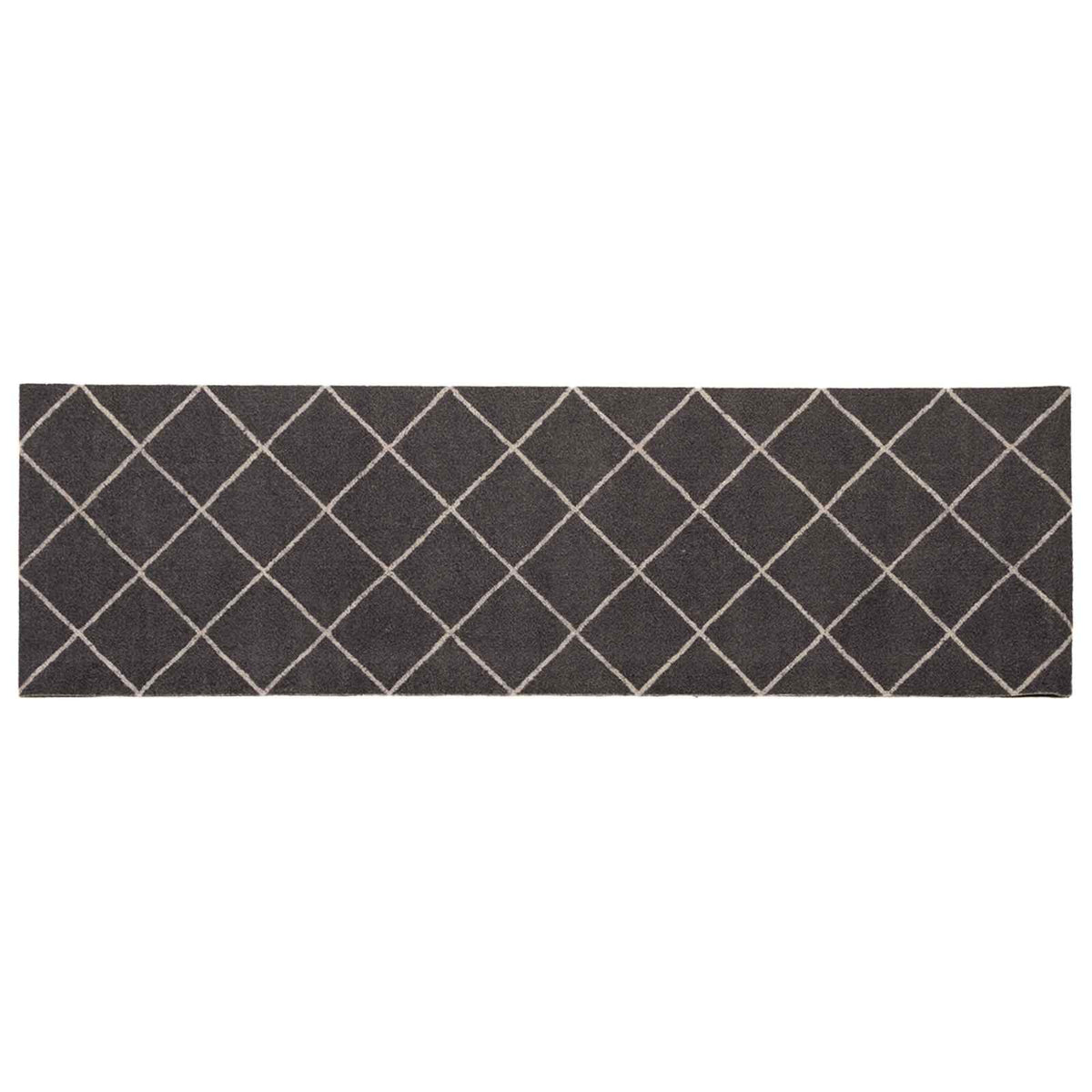 vidaXL Kitchen Rug Anthracite Checked 300 x 60 cm 100% Polyamide 2