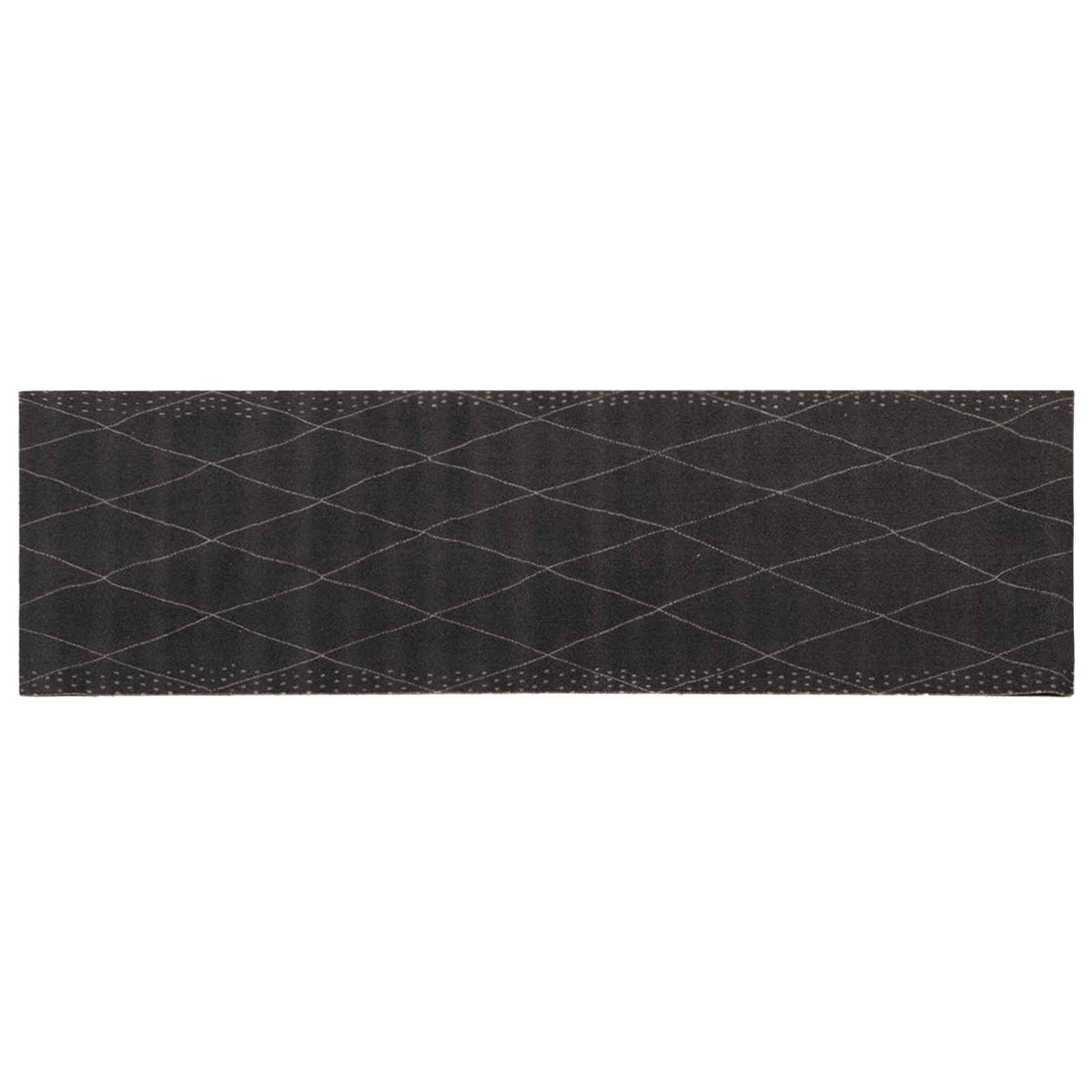 vidaXL Kitchen Rug Anthracite Checkered 300 x 60 cm 100% Polyamide 2