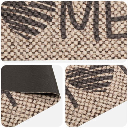 vidaXL Kitchen Rug Beige Home 300 x 60 cm 100% Polyamide Washable 3