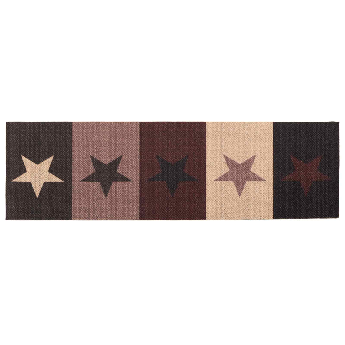 vidaXL Kitchen Rug Red Stars 300 x 60 cm 100% Polyamide Washable 2