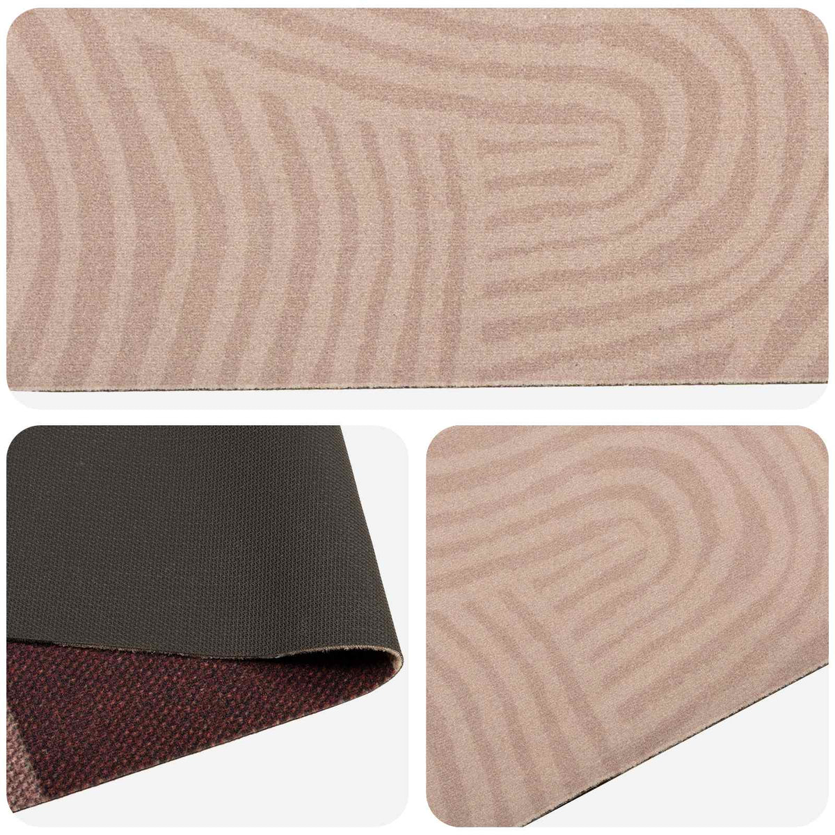 vidaXL Kitchen Rug Taupe Scandinavian 300 x 60 cm 100% Polyamide 3
