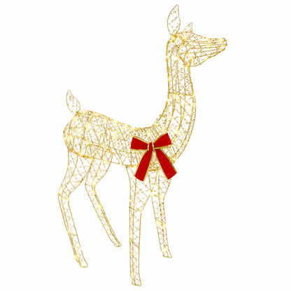 3D Christmas Reindeer LOVIISA 110 LEDs Warm White Width 70 cm Gold PET