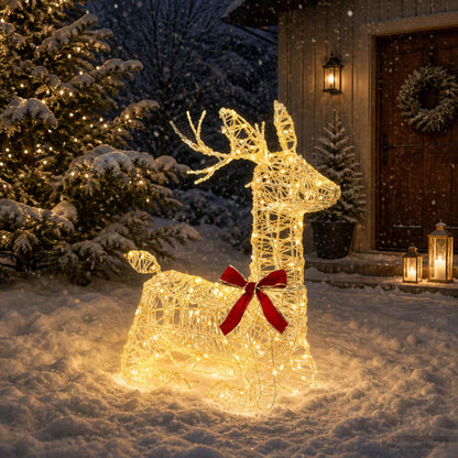 vidaXL 3D Christmas Reindeer LOVIISA 140 LEDs Warm White 1