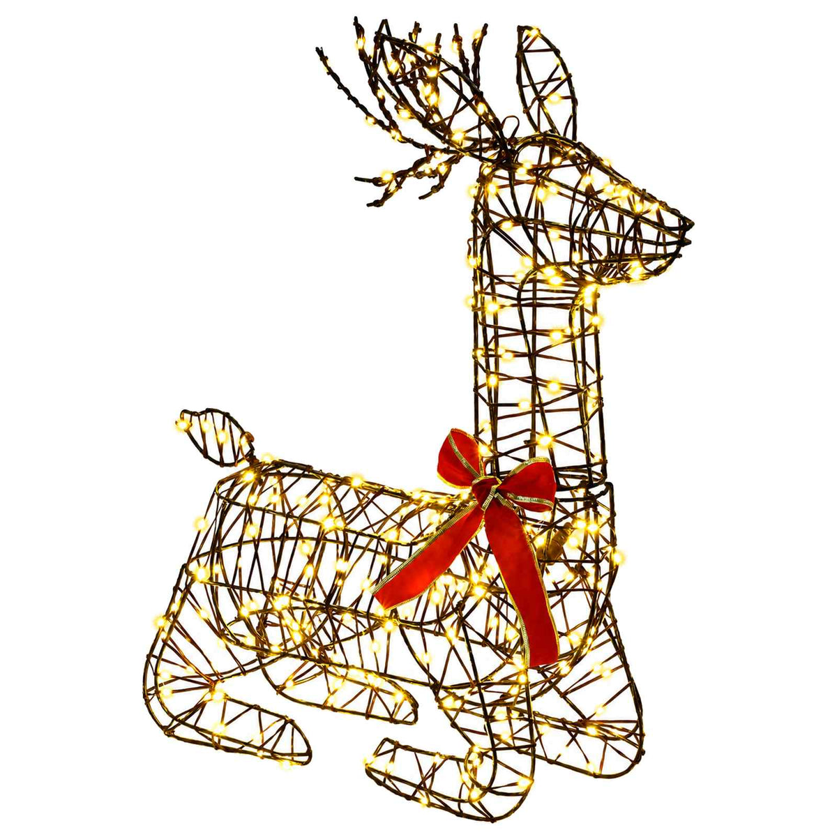 3D Christmas Reindeer LOVIISA 140 LEDs Warm White Brown string