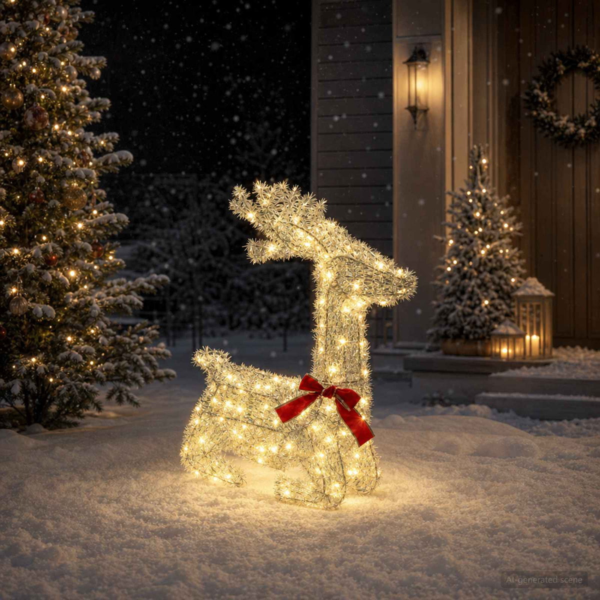 vidaXL 3D Christmas Reindeer LOVIISA 140 LEDs Warm White 3