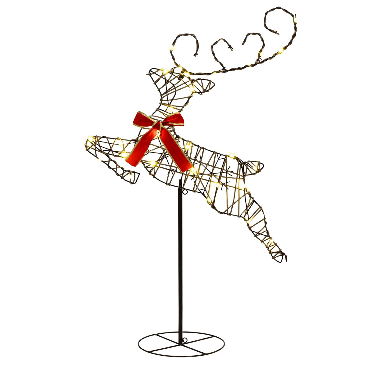 vidaXL Christmas Reindeer with Sleigh 3 pcs 72 LEDs Warm White 5
