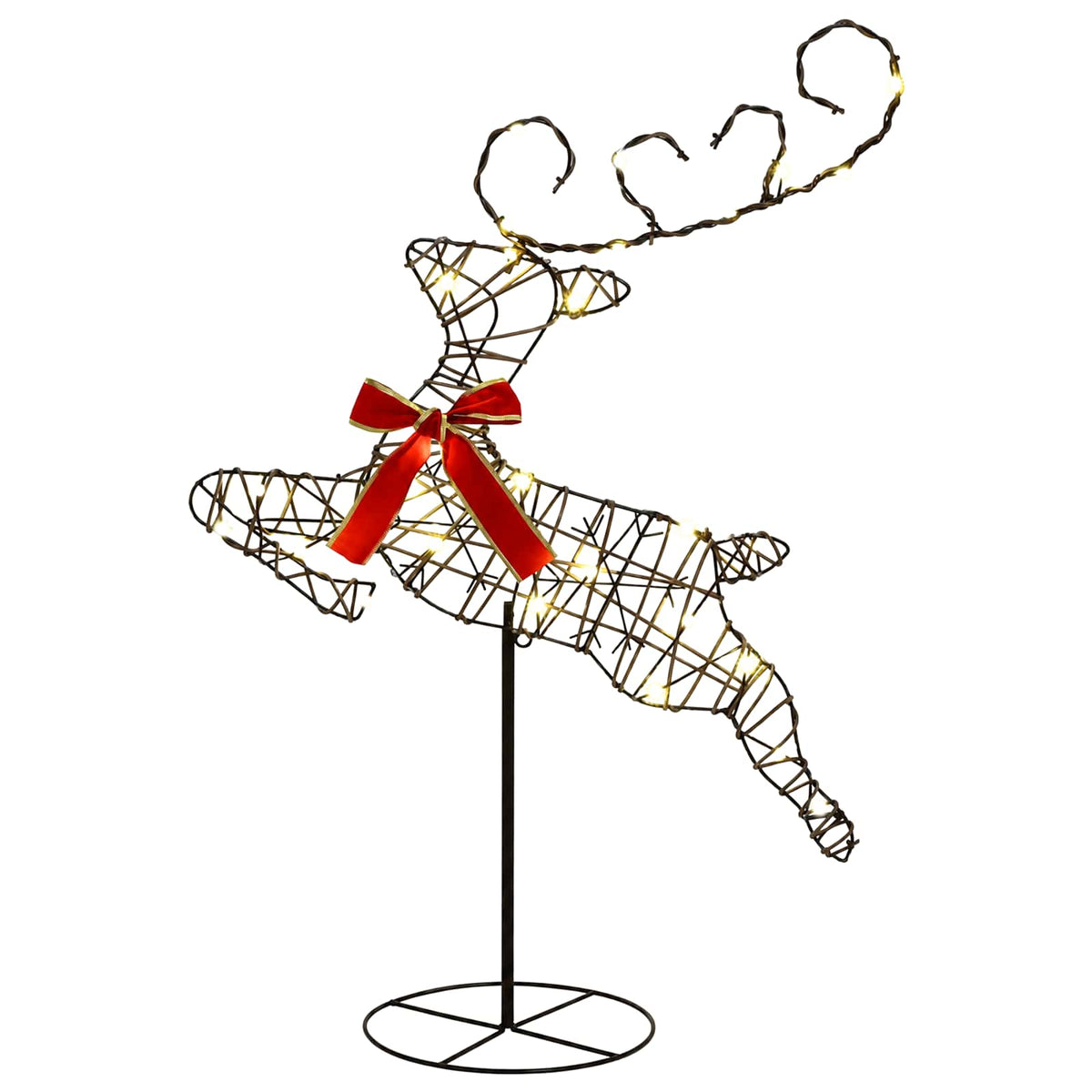 vidaXL Christmas Reindeer with Sleigh 3 pcs 72 LEDs Warm White 6