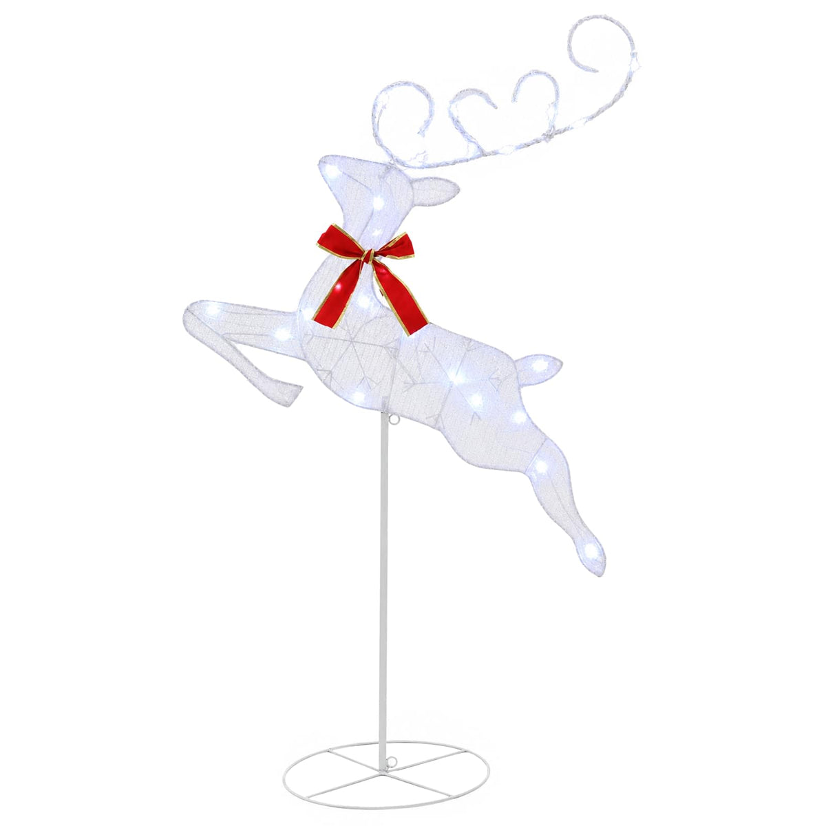 vidaXL Christmas Reindeer with Sleigh 3 pcs 72 LEDs Cold White 5