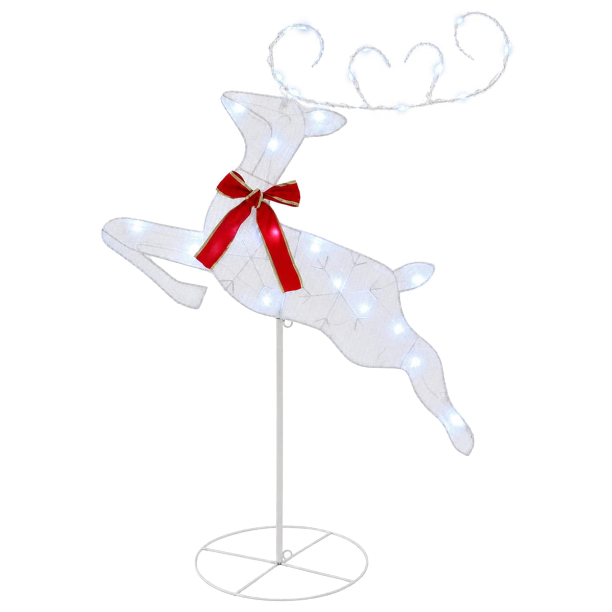 vidaXL Christmas Reindeer with Sleigh 3 pcs 72 LEDs Cold White 6