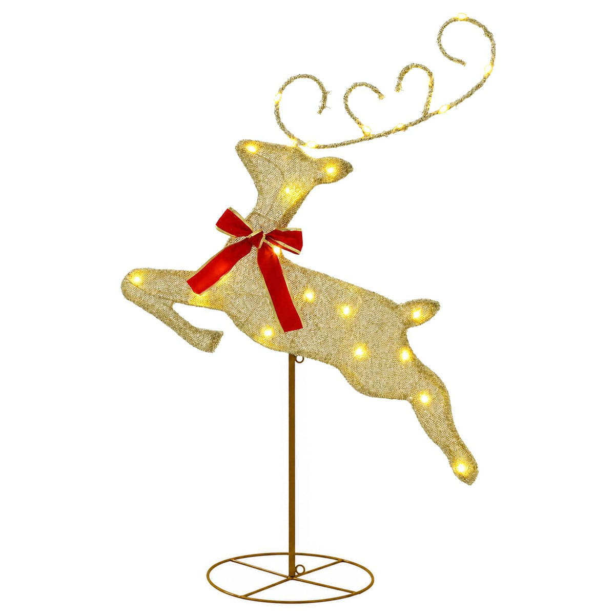 vidaXL Christmas Reindeer with Sleigh 3 pcs 72 LEDs Warm White 5