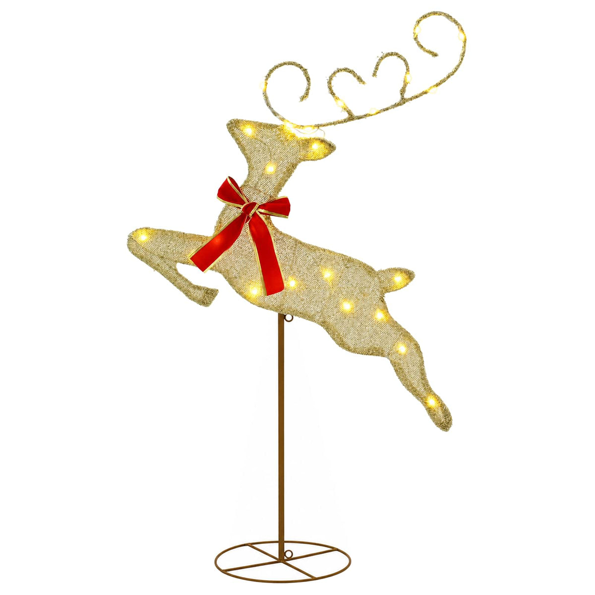 vidaXL Christmas Reindeer with Sleigh 3 pcs 72 LEDs Warm White 6