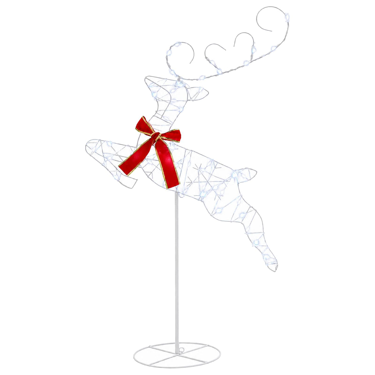 vidaXL Christmas Reindeer with Sleigh 3 pcs 160 LEDs Cold White 5