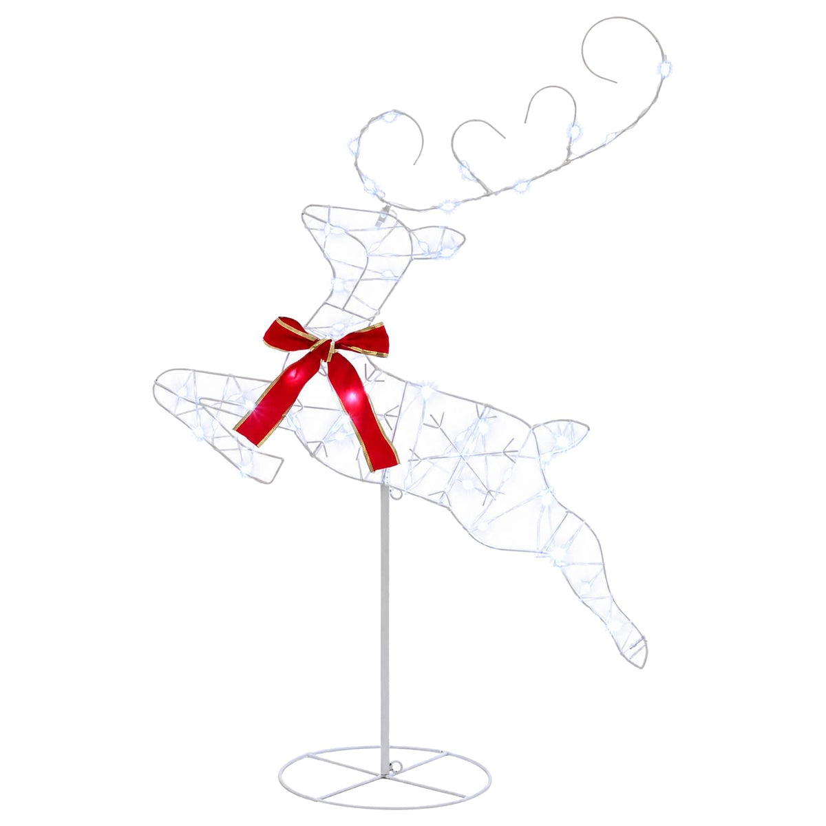vidaXL Christmas Reindeer with Sleigh 3 pcs 160 LEDs Cold White 6