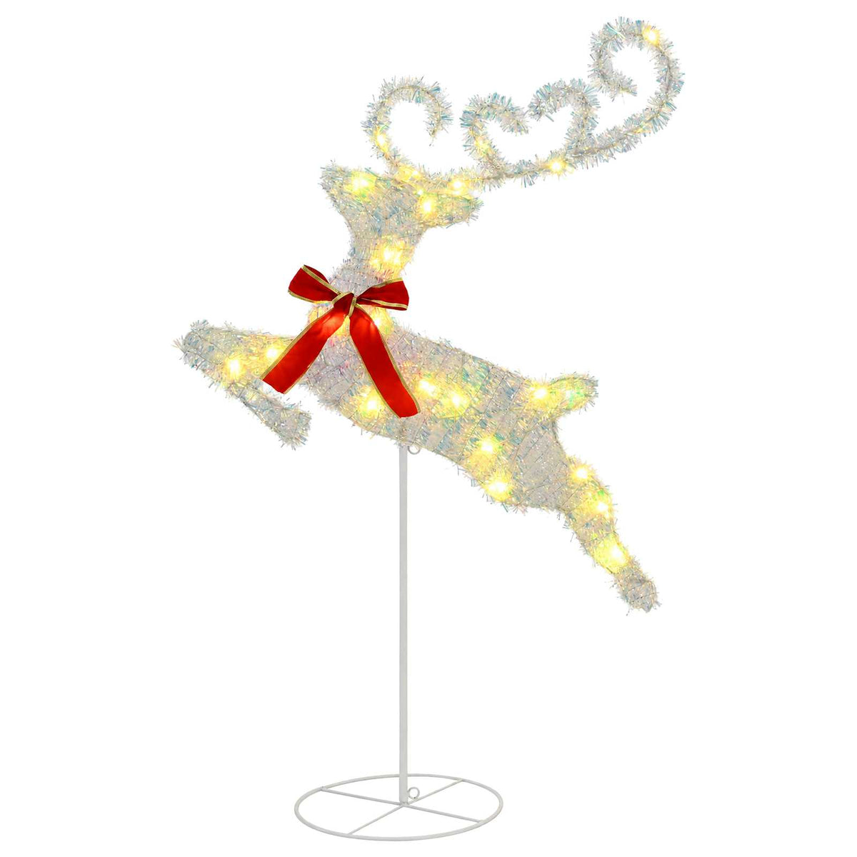 vidaXL Christmas Reindeer with Sleigh 3 pcs 72 LEDs Warm White 5