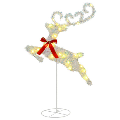 vidaXL Christmas Reindeer with Sleigh 3 pcs 72 LEDs Warm White 5
