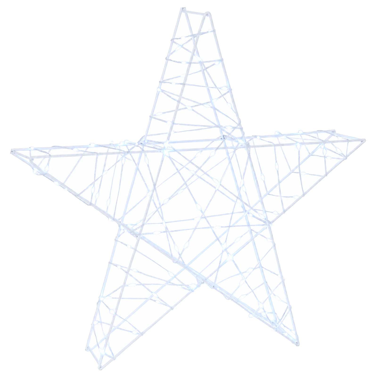 vidaXL 3D Christmas Star 120 LEDs Cold White 55 x 53.5 x 10 cm 2