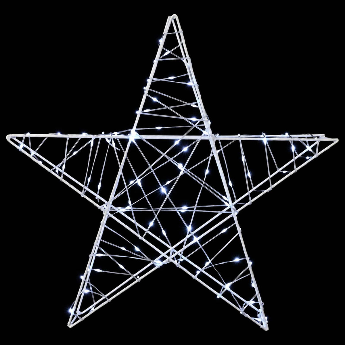 vidaXL 3D Christmas Star 120 LEDs Cold White 55 x 53.5 x 10 cm 4