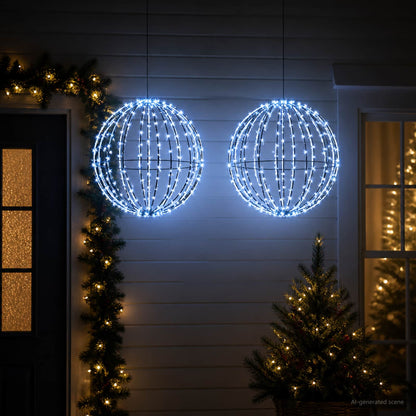 vidaXL Christmas Finial Light 192 LEDs 2 pcs