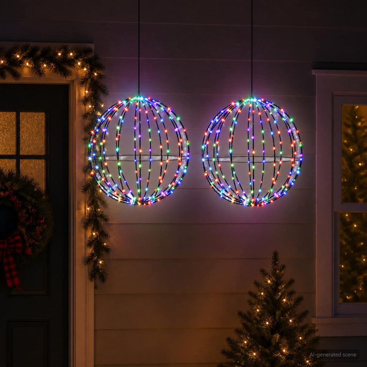vidaXL Christmas Finial Light 192 LEDs 2 pcs