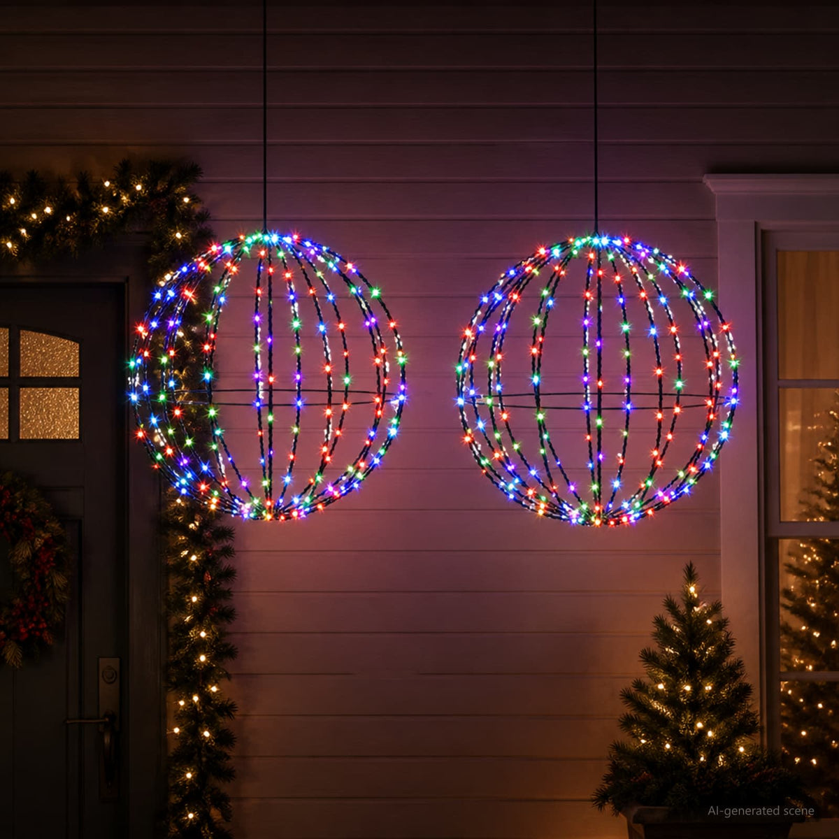 vidaXL Christmas Finial Light 192 LEDs 2 pcs