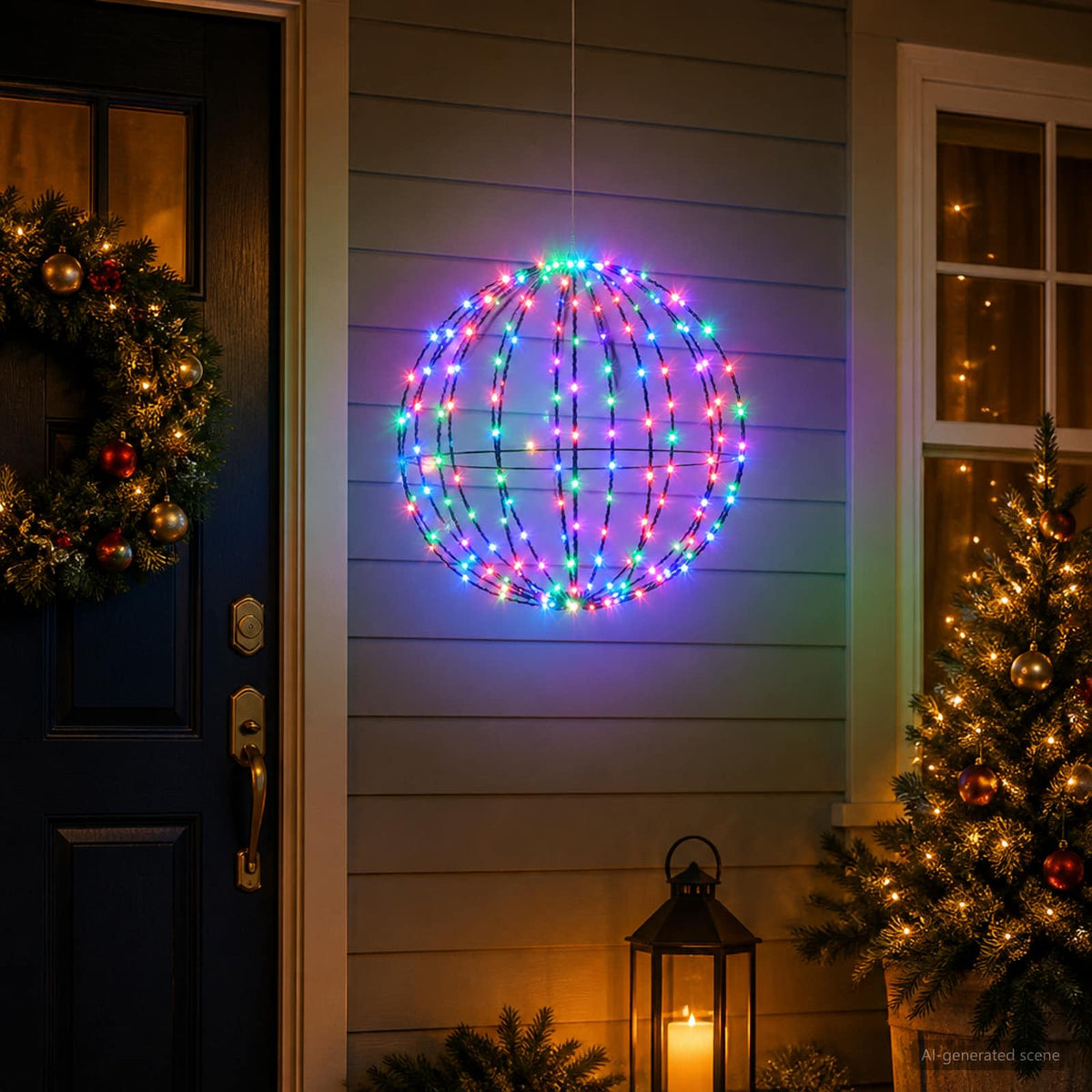 Christmas Finial Light 96 LEDs Diameter 30 x 32 cm 30 cm RGB