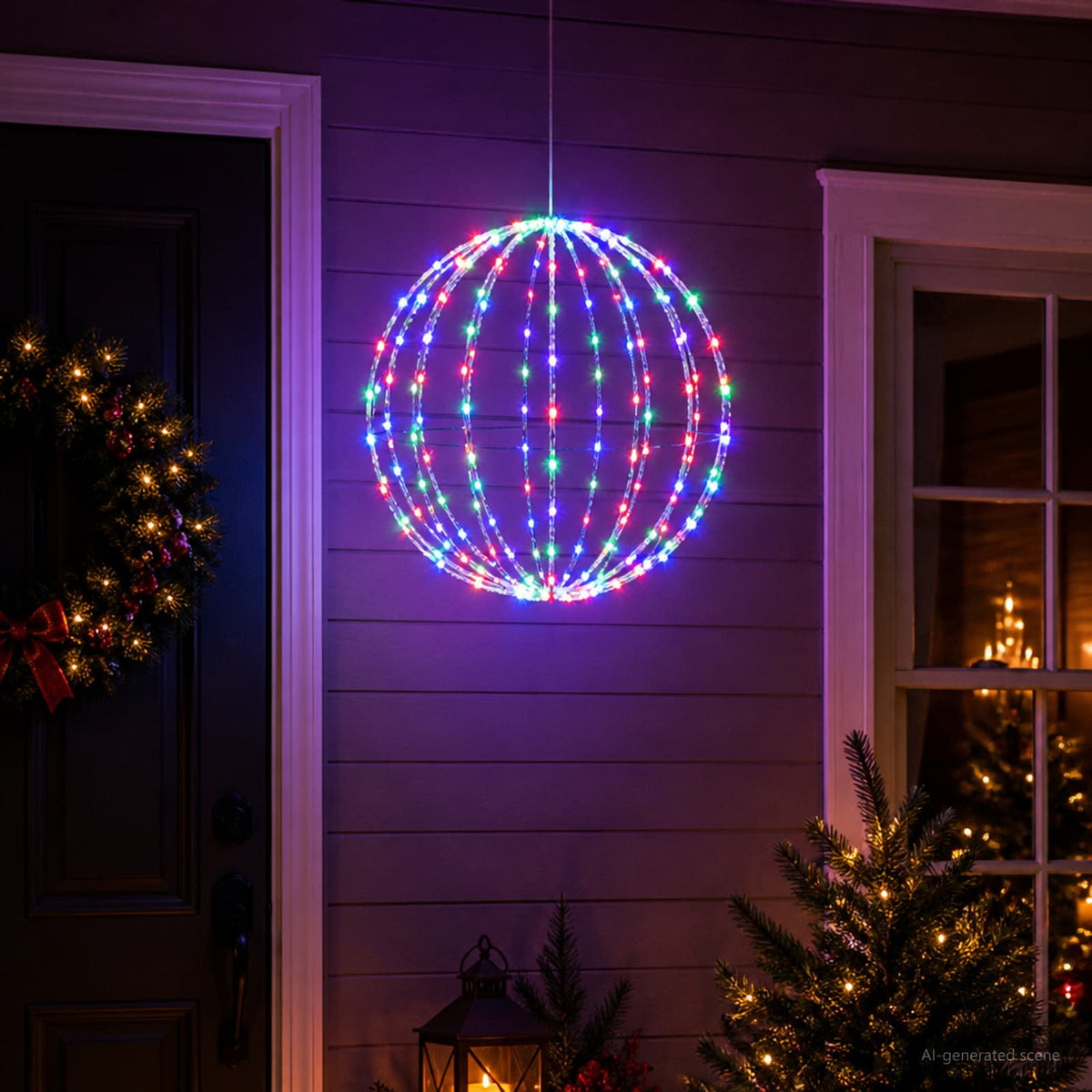 Christmas Finial Light 96 LEDs Diameter 30 x 32 cm 40 cm RGB