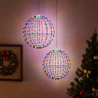 vidaXL Christmas Finial Light 192 LEDs 2 pcs