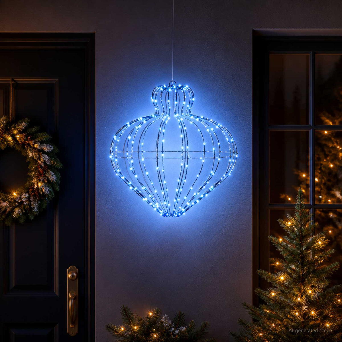 Christmas Finial Light 192 LEDs Dia. 40 x 40 cm 1 Blue
