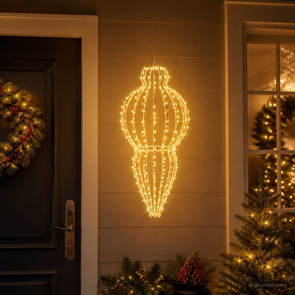 Christmas Finial Light 320 LEDs Dia. 40 x 75 cm 1 Warm white