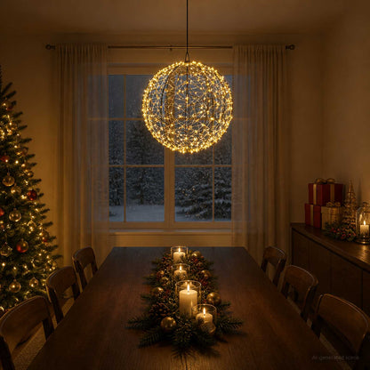 Christmas Finial Light 200 LEDs Diameter 20 x 22 cm Ø 50 x 52 cm Warm white