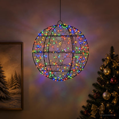 Christmas Finial Light 200 LEDs Diameter 20 x 22 cm Ø 30 x 32 cm Multicolour