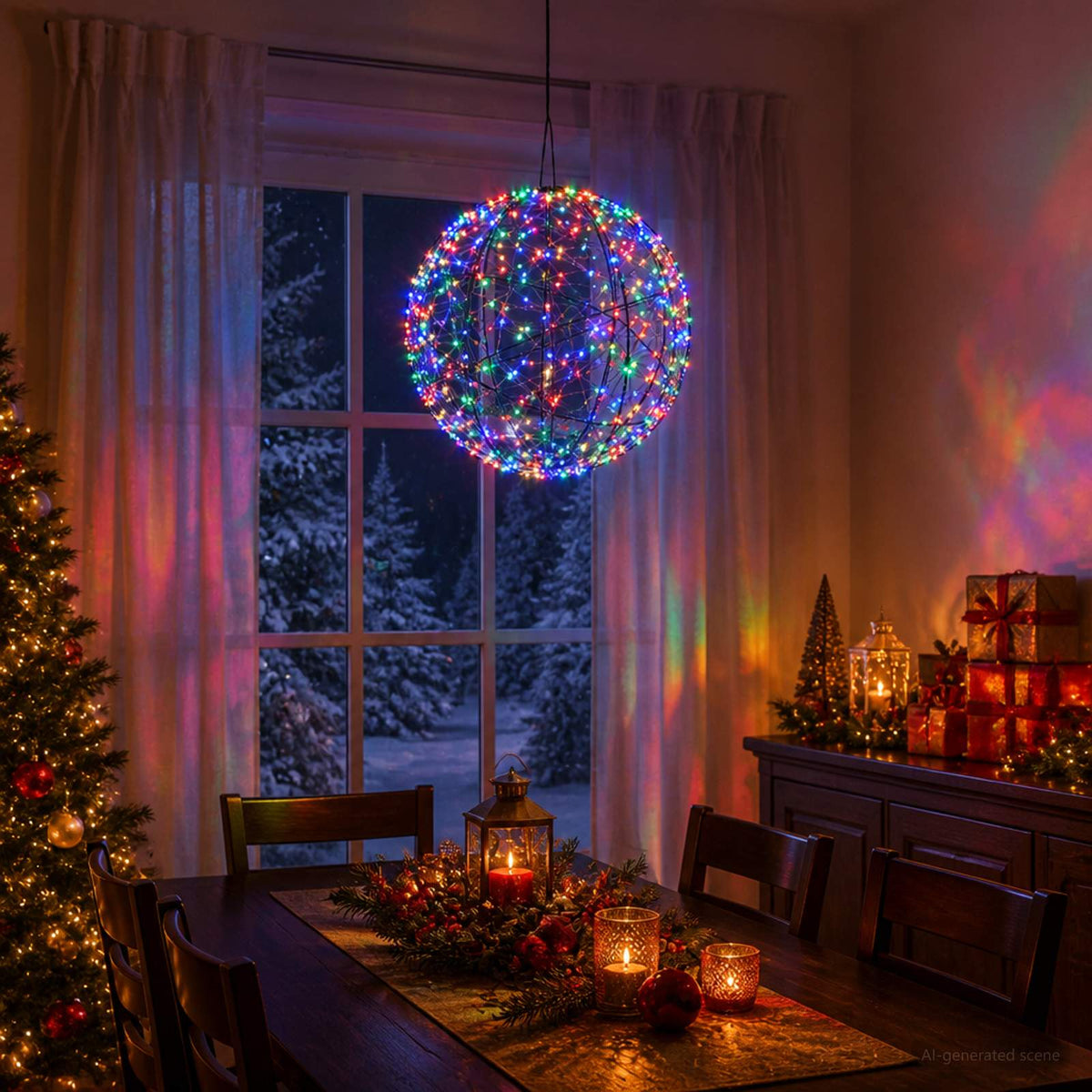 Christmas Finial Light 200 LEDs Diameter 20 x 22 cm Ø 40 x 42 cm Multicolour