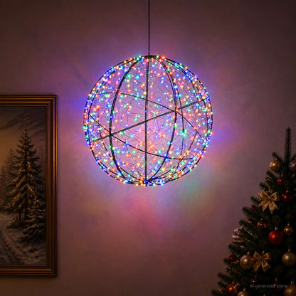 Christmas Finial Light 200 LEDs Diameter 20 x 22 cm Ø 50 x 52 cm Multicolour