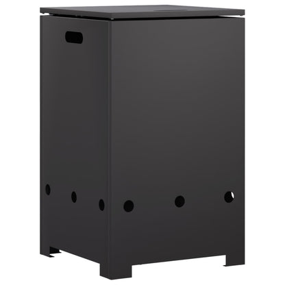 vidaXL Propane Tank Cover 40 x 40 x 66 cm Steel Black 3